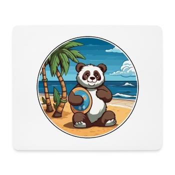 Panda Aquarell Karikatur Kawaii Clipart Tier - Mousepad (Querformat) - Weiß - Vorne