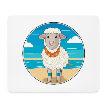 Schaf Aquarell Cartoon Kawaii Clipart Tier - Mousepad (Querformat) - Weiß - Vorne