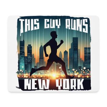 Ce gars court Running Shirt - Tapis de souris (format paysage) - blanc - Devant