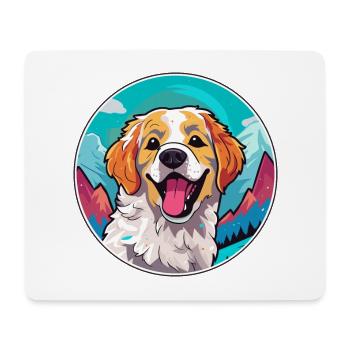 Alano Español chien race dessin animé Kawaii aquarelle - Tapis de souris (format paysage) - blanc - Devant