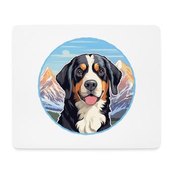 Appenzeller Sennenhund Race De Chien Cartoon Kawaii Wa - Tapis de souris (format paysage) - blanc - Devant