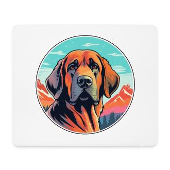 Armenische Gampr Hunderasse Karikatur Kawaii Aquarell - Mousepad (Querformat) - Weiß - Vorne