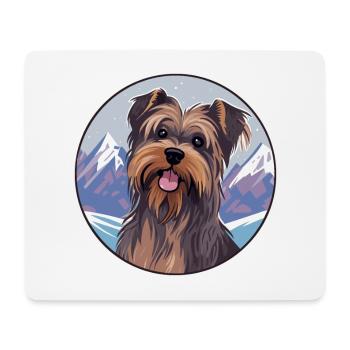 Belgische Gänse-Hunderasse Karikatur Kawaii Watercolo - Mousepad (Querformat) - Weiß - Vorne