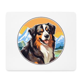 Böhmischer Schäferhund Rasse Cartoon Kawaii Waterco - Mousepad (Querformat) - Weiß - Vorne