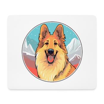 Belgian Tervuren Dog Breed Cartoon Kawaii Watercol - Mouse Pad (horizontal) - white - Front