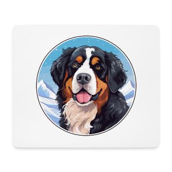 Bernese Mountain Dog Breed Cartoon Kawaii Watercol - Mouse Pad (horizontal) - white - Front