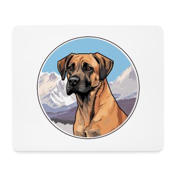 Black Mouth Cur Dog Breed Cartoon Kawaii Watercolo - Mouse Pad (horizontal) - white - Front