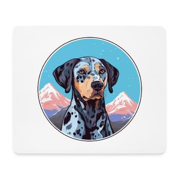 Catahoula léopard chien race dessin animé kawaii waterco - Tapis de souris (format paysage) - blanc - Devant