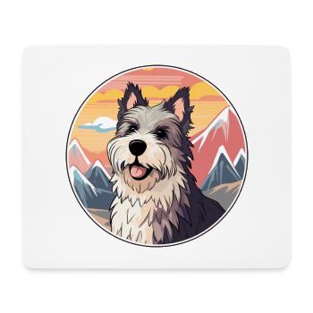 Chien Francais Dog Breed Cartoon Kawaii Watercolor - Mouse Pad (horizontal) - white - Front