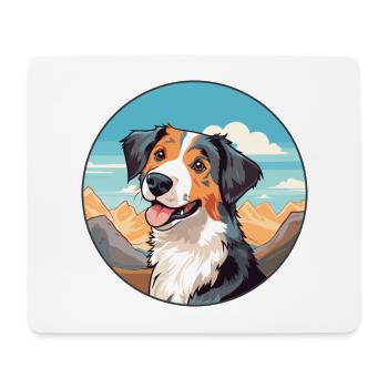 Cimarron Uruguayo Dog Breed Cartoon Kawaii Waterco - Mouse Pad (horizontal) - white - Front