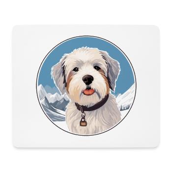 Dandie Dinmont Terrier Dog Breed Cartoon Kawaii Wa - Mouse Pad (horizontal) - white - Front