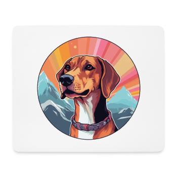 Kretische Hunderasse Cartoon Kawaii Aquarell - Mousepad (Querformat) - Weiß - Vorne