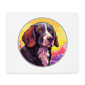 Frisian Pointing Dog Breed Cartoon Kawaii Watercol - Mouse Pad (horizontal) - white - Front