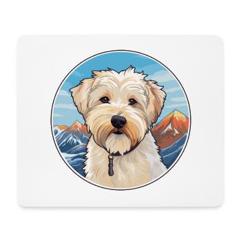 Glen Of Imaal Terrier chien race Cartoon Kawaii Wat - Tapis de souris (format paysage) - blanc - Devant