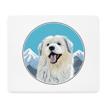 Himalayan Sheepdog Dog Breed Cartoon Kawaii Waterc - Mouse Pad (horizontal) - white - Front