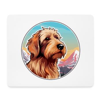 Griffon Fauve De Bretagne Dog Breed Cartoon Kawaii - Mouse Pad (horizontal) - white - Front