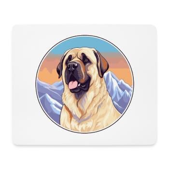 Kangal chien race dessin animé Kawaii aquarelle - Tapis de souris (format paysage) - blanc - Devant