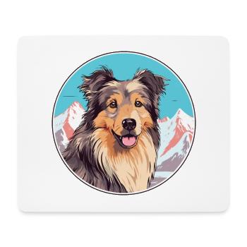 Kuchi Afghanischer Schäferhund Hunderasse Karikatur Kawaii Wate - Mousepad (Querformat) - Weiß - Vorne
