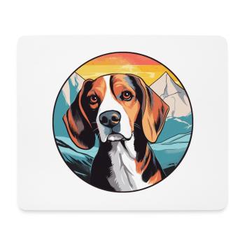Kerry Beagle Dog Breed Cartoon Kawaii Watercolor - Mouse Pad (horizontal) - white - Front