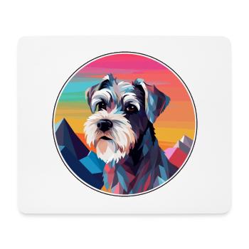 Mittelschnauze Hunderasse Karikatur Kawaii Aquarell - Mousepad (Querformat) - Weiß - Vorne