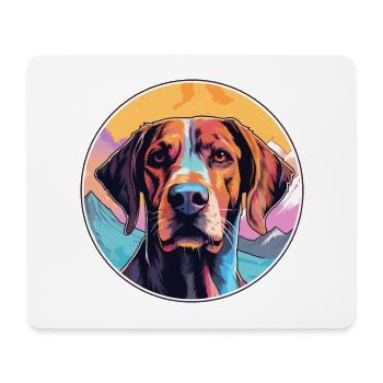 Nouvelle-Zélande chien race dessin animé Kawaii aquarelle - Tapis de souris (format paysage) - blanc - Devant