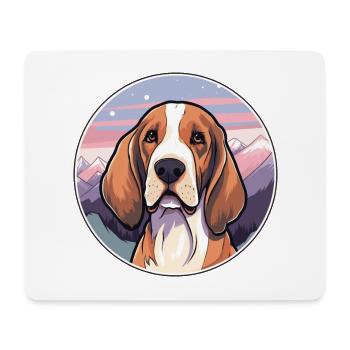 Lettische Hunderasse Cartoon Kawaii Aquarell - Mousepad (Querformat) - Weiß - Vorne