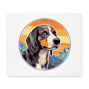 Polnische Jagdhunderasse Karikatur Kawaii Aquarell - Mousepad (Querformat) - Weiß - Vorne