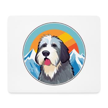 Picardie Schäferhund Hund Rasse Cartoon Kawaii Watercol - Mousepad (Querformat) - Weiß - Vorne