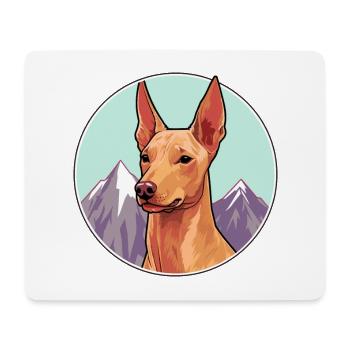 Pharaoh Hound Dog Breed Cartoon Kawaii Watercolor - Mouse Pad (horizontal) - white - Front
