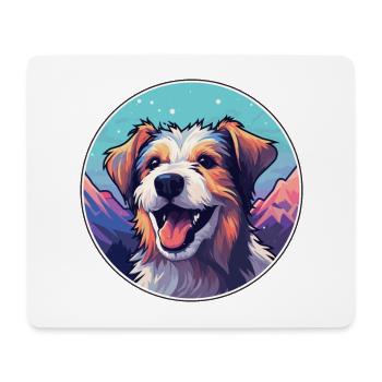 Schillertovare, Hunderasse, Karikatur, Kawaii, Watercolo - Mousepad (Querformat) - Weiß - Vorne