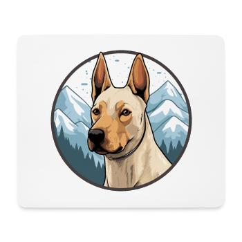 Thai Ridgeback chien race Cartoon Kawaii aquarelle - Tapis de souris (format paysage) - blanc - Devant