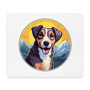 Schweizer Laufhund Hunderasse Cartoon Kawaii Aquarell - Mousepad (Querformat) - Weiß - Vorne