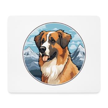 Schäferhund Rasse Karikatur Kawaii Aquarell - Mousepad (Querformat) - Weiß - Vorne