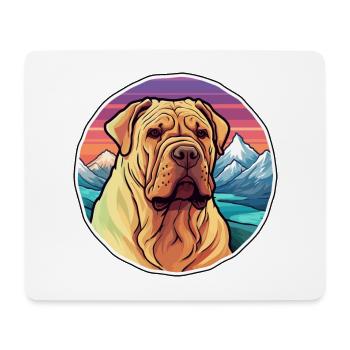 Shar Pei Hunderasse Cartoon Kawaii Aquarell - Mousepad (Querformat) - Weiß - Vorne
