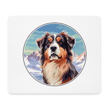 Taigan Kyrgyz Taighany Dog Breed Cartoon Kawaii Wa - Mouse Pad (horizontal) - white - Front