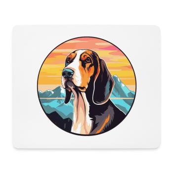 Treeing Walker Coonhound Dog Breed Cartoon Kawaii - Mouse Pad (horizontal) - white - Front
