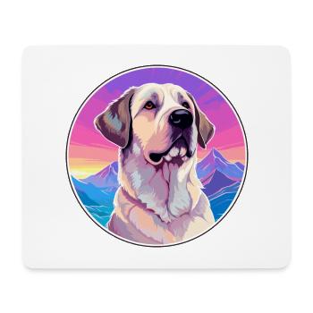 Anatolischer Schäferhund Rasse Cartoon Kawaii Waterc - Mousepad (Querformat) - Weiß - Vorne