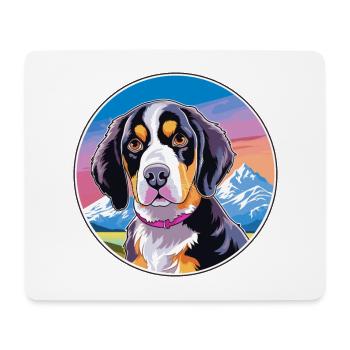 Appenzeller Sennenhund Race De Chien Cartoon Kawaii Wa - Tapis de souris (format paysage) - blanc - Devant