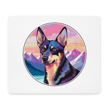 Australian Kelpie Dog Breed Cartoon Kawaii Waterco - Mouse Pad (horizontal) - white - Front