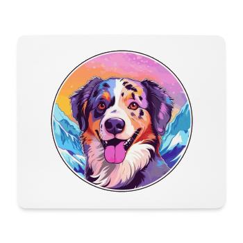 Alano Español chien race dessin animé Kawaii aquarelle - Tapis de souris (format paysage) - blanc - Devant