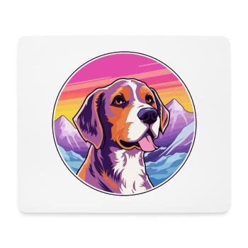 Andalusian Hound Dog Breed Cartoon Kawaii Watercol - Mouse Pad (horizontal) - white - Front