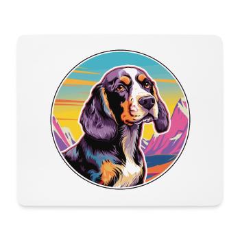 Ariege Pointer Hund Rasse Cartoon Kawaii Aquarell - Mousepad (Querformat) - Weiß - Vorne