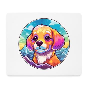 Briquet Griffon Vendéen Chien Race Cartoon Kawaii W - Tapis de souris (format paysage) - blanc - Devant