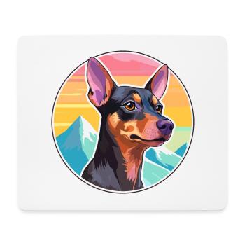 Austrian Pinscher Dog Breed Cartoon Kawaii Waterco - Mouse Pad (horizontal) - white - Front