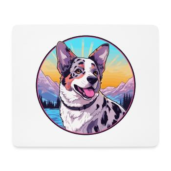 Australischer Stumpy Tail Cattle Dog Rasse Cartoon Ka - Mousepad (Querformat) - Weiß - Vorne