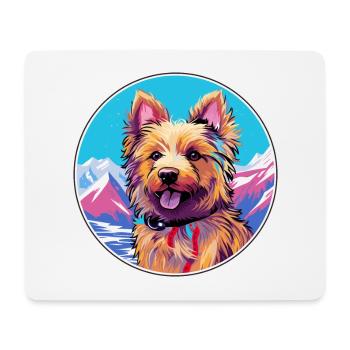 Australian Terrier Hunderasse Karikatur Kawaii Waterc - Mousepad (Querformat) - Weiß - Vorne