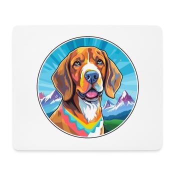 Bavarian Mountain Hound Dog Breed Cartoon Kawaii W - Mouse Pad (horizontal) - white - Front