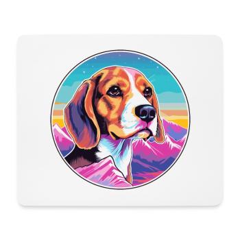 Beagle Kleiner Dufthund Hund Rasse Cartoon Kawaii - Mousepad (Querformat) - Weiß - Vorne