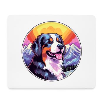 Berner Laufhund Dog Breed Cartoon Kawaii Watercolo - Mouse Pad (horizontal) - white - Front