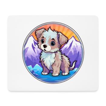 Bleu de Gascogne Petit Dog Rasse Cartoon Kawaii Wa - Mousepad (Querformat) - Weiß - Vorne